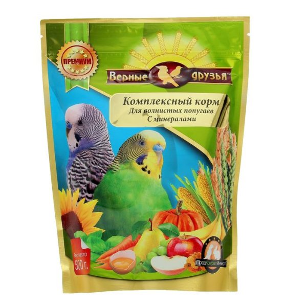 Верные друзья корм для средних попугаев 500гр.