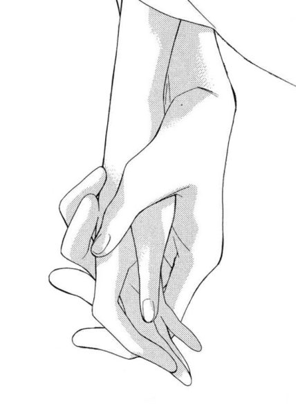 Контур рук влюбленных