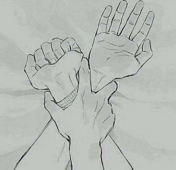 Силуэт рук влюбленных