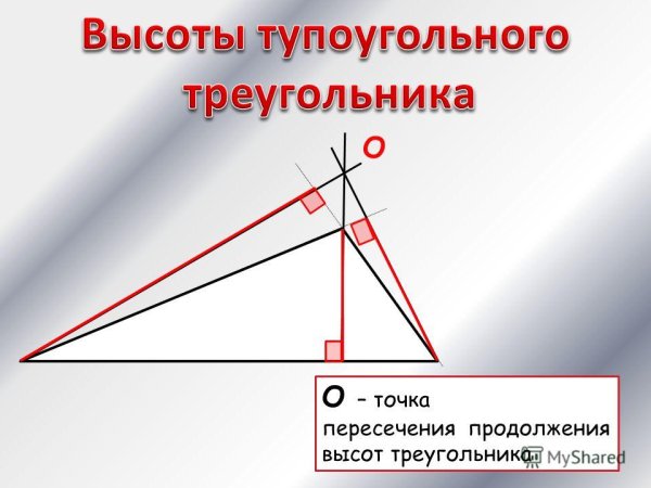 Высота тупоугольного треугольника