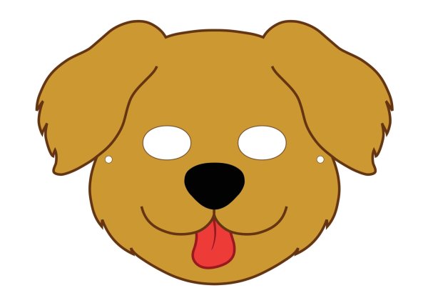 Маска собаки раскраска