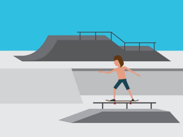 Скейт парк иллюстрация