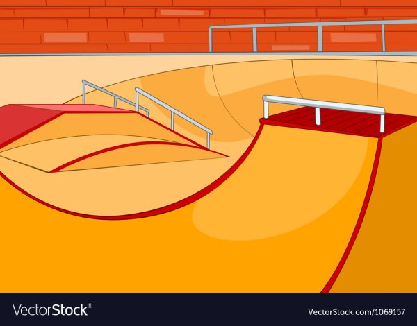 Мультяшный скейт парк