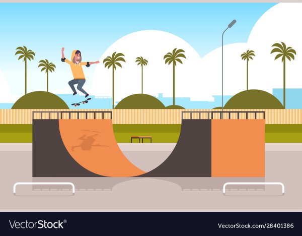 Скейт парк вектор