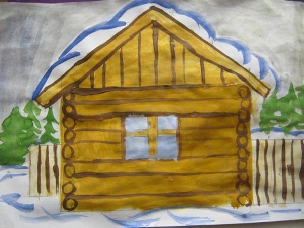 Изба рисунок