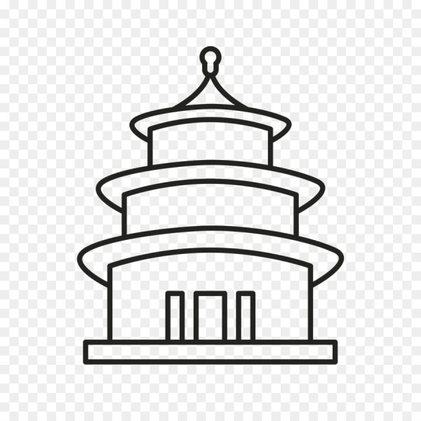 Храм неба Китай раскраска