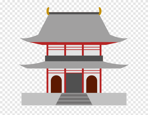 Иллюстрация буддистский храм в Китае