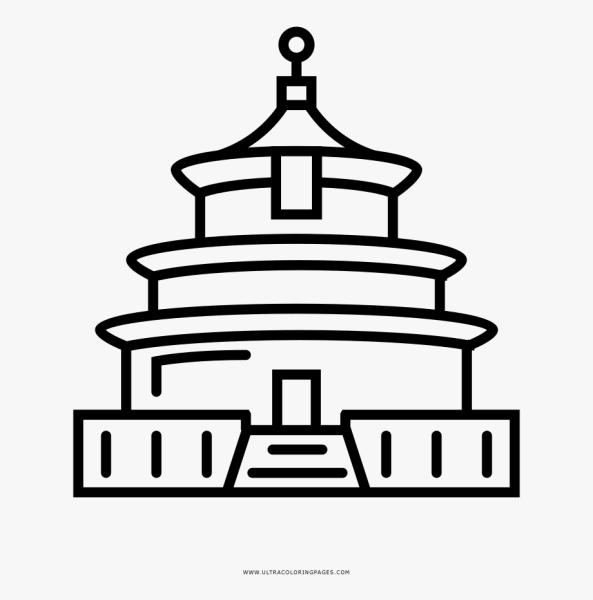 Рисование буддийского храма