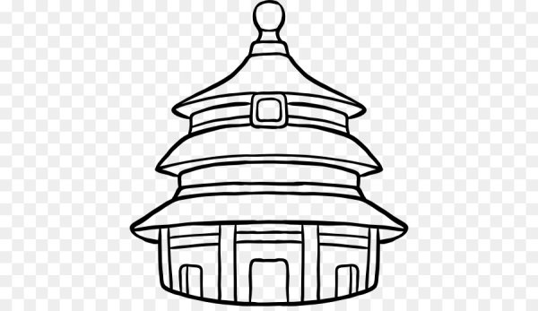 Храм неба Китай раскраска