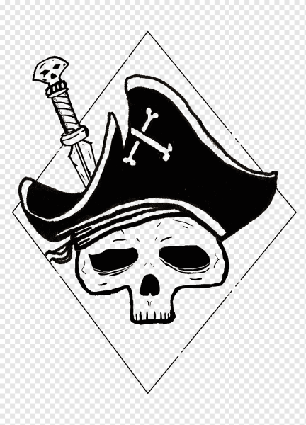 Трафарет пиратской шляпы