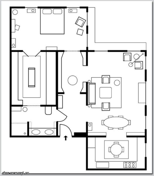Чертеж квартиры сверху