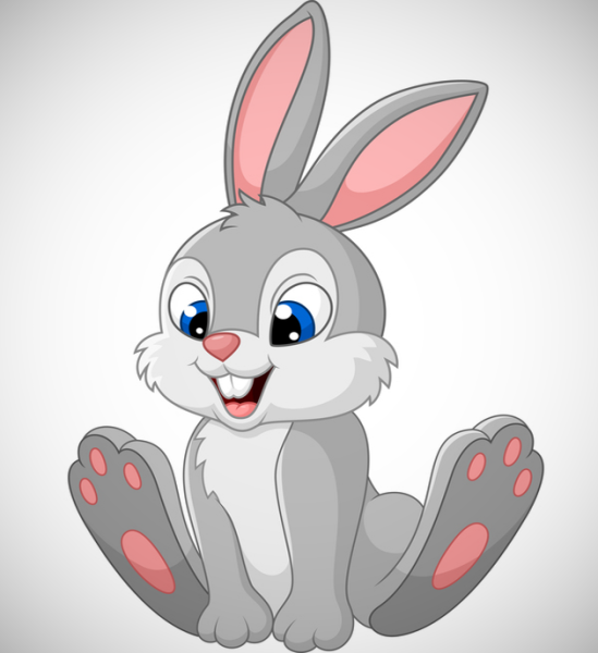 Заяц контур сзади