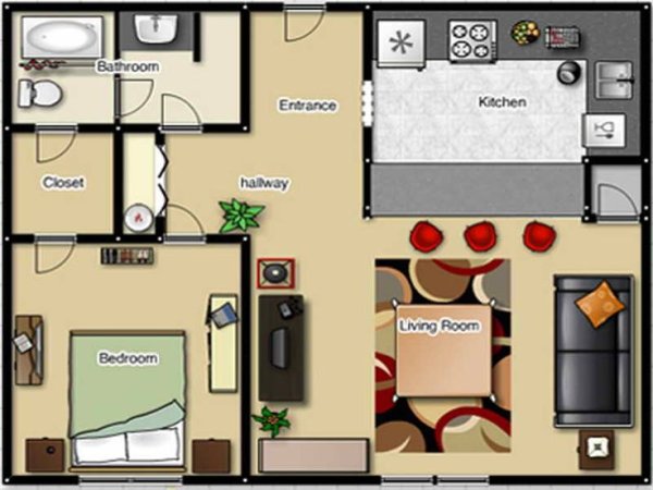 Дом сверху схема