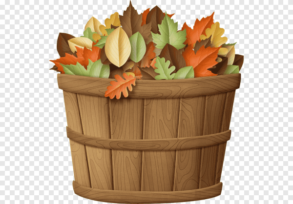 Корзинка с листьями