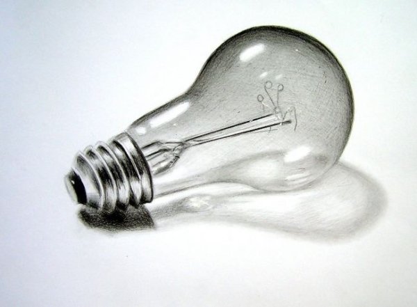 Лампочка карандашом