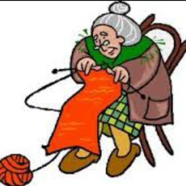 Старуха на прозрачном фоне