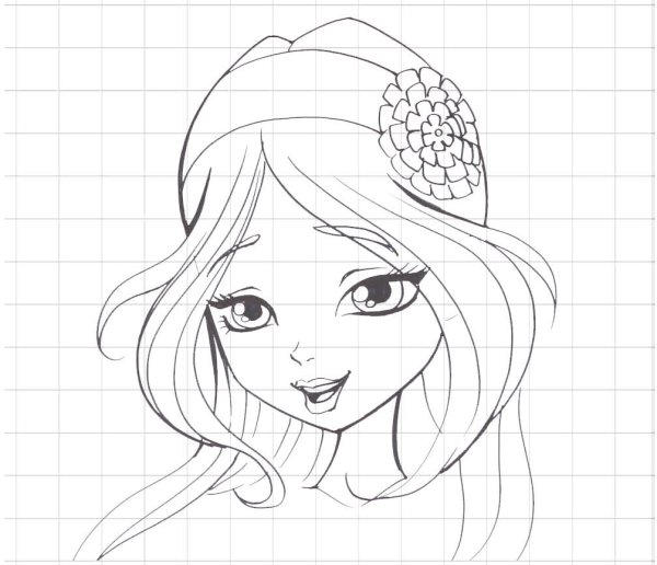 Красивые девочки рисунок лёгкий