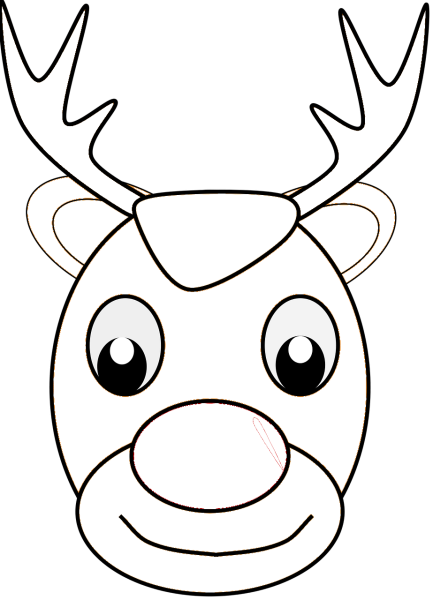 Морда оленя раскраска