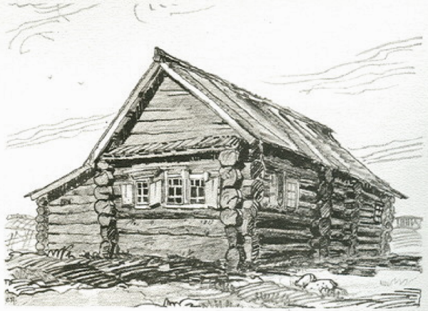 Изба рисунок