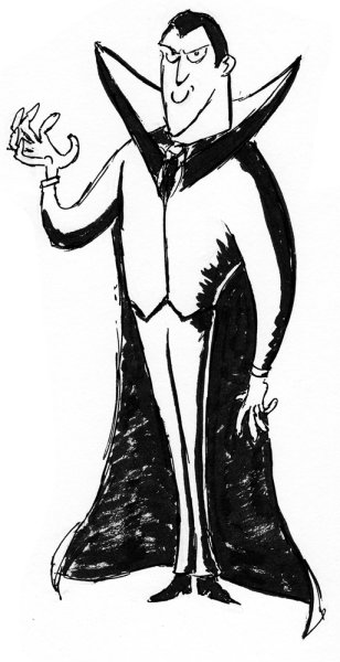 Дракула на прозрачном фоне