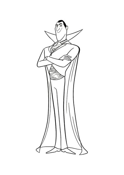 Вампир на белом фоне