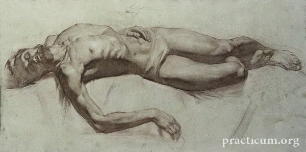 Лежащая фигура человека