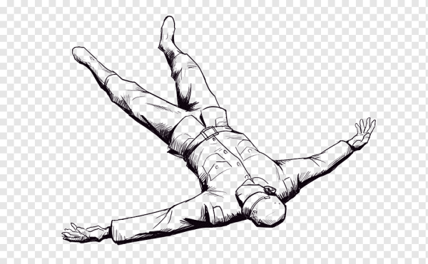 Набросок лежащего человека