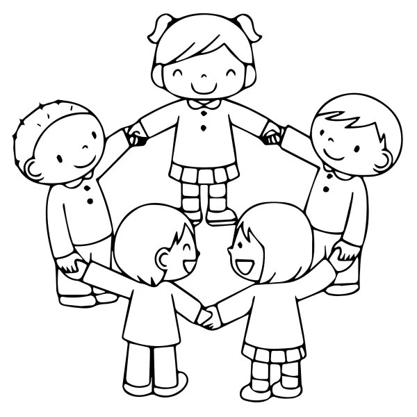 Дружба раскраска для детей