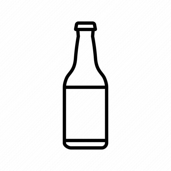 Бутылка черно белая