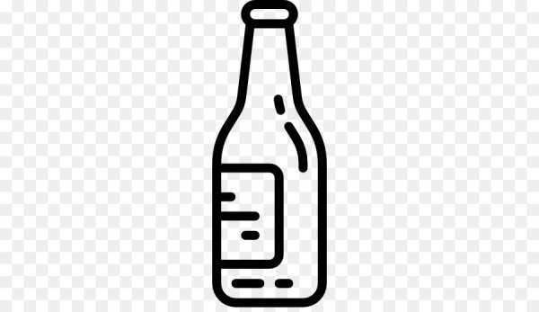 Бутылка пива трафарет