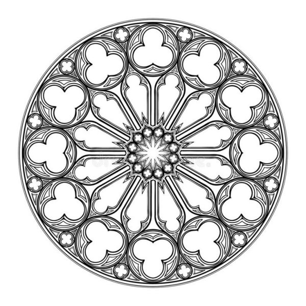 Готический витраж эскиз