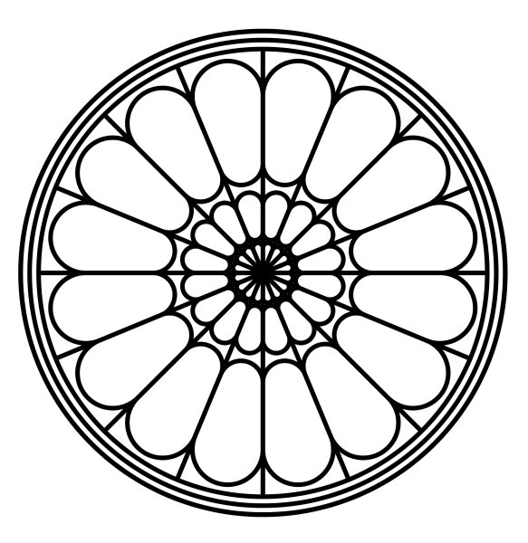 Готический витраж в круге