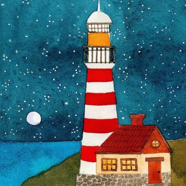 Маяк рисунок