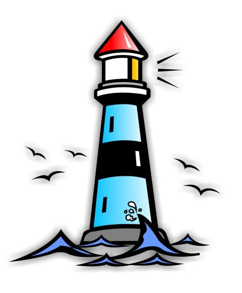 Маяк на белом фоне