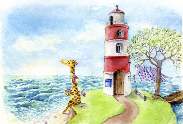 Маяк рисунок