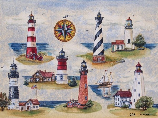 Морская тематика Маяк