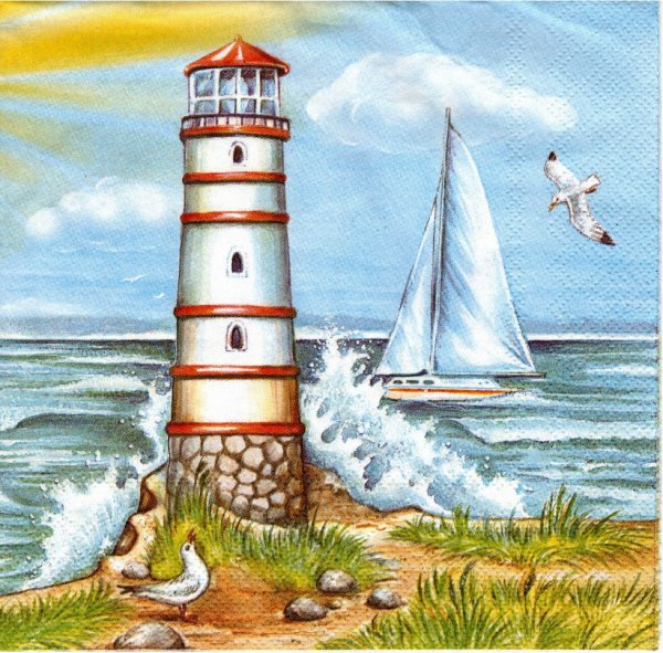 Маяк салфетка для декупажа