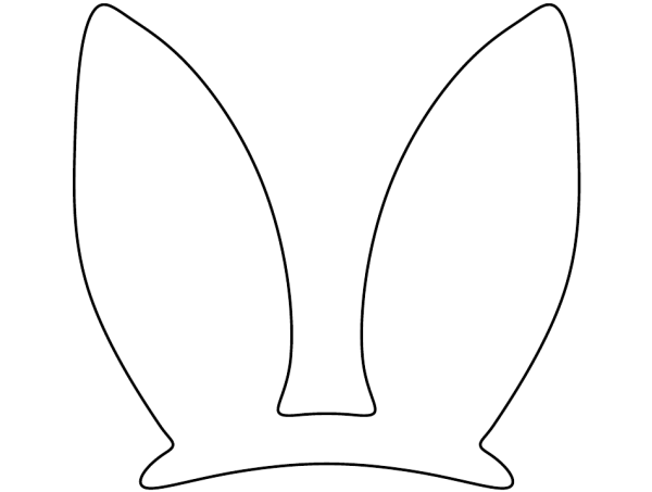 Заячьи уши трафарет