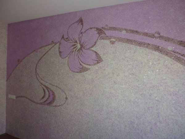 Жидкие обои рисунки на стенах