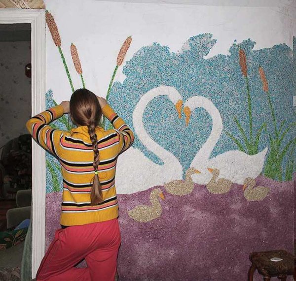 Жидкие обои рисунки на стенах