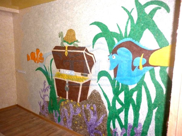 Жидкие обои детская