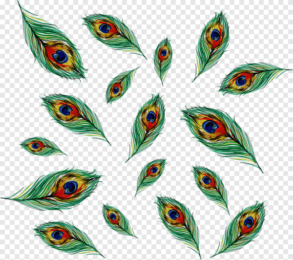 Стилизованное перо павлина