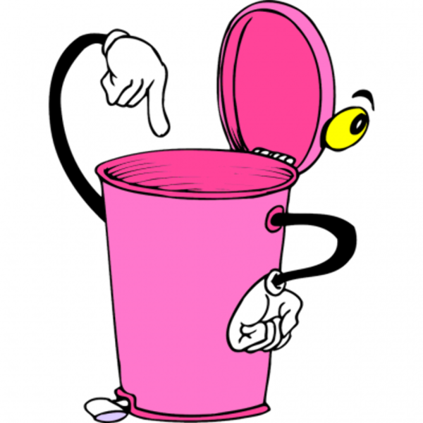 Мусорное ведро схематично