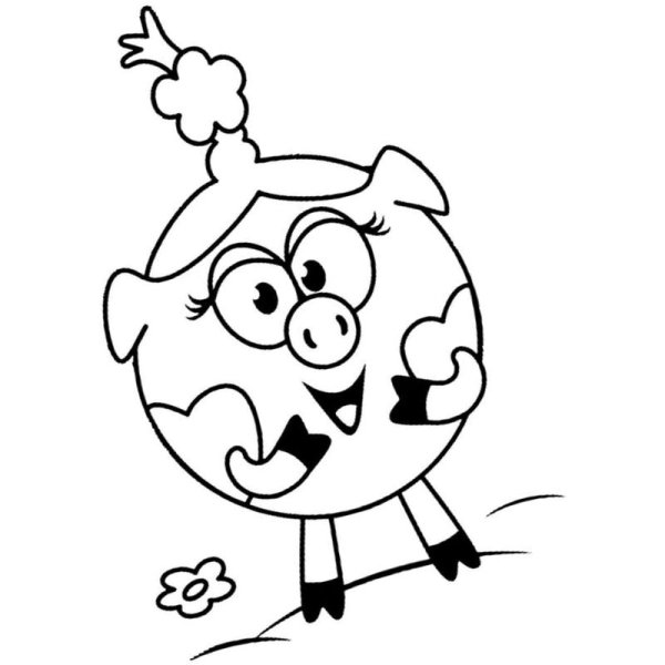 Нюшенька Смешарики раскраска