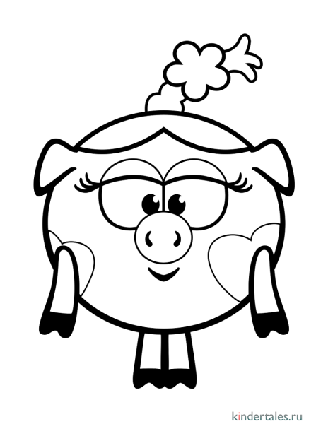 Раскраска Смешарики Бараш