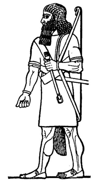 Ассирийский воин древний рельеф