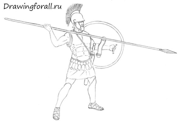 Древний воин рисунок