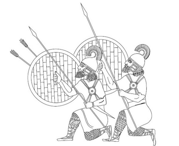 Ассирия раскраска