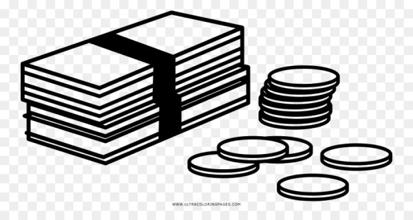 Стопка монет черно белое