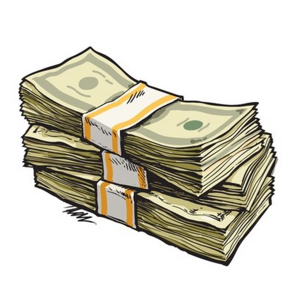 Пачка денег мультяшная